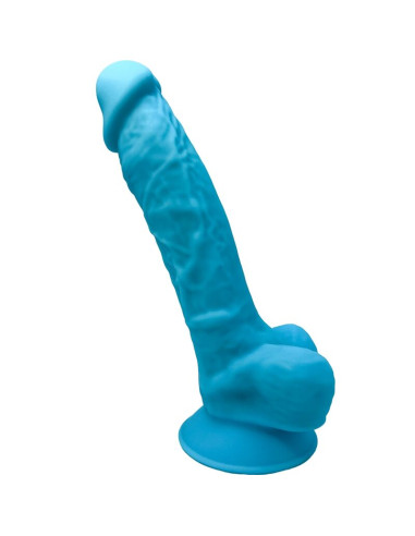 GODE RÉALISTE PREMIUM MODÈLE 1 17.5 CM BLEU