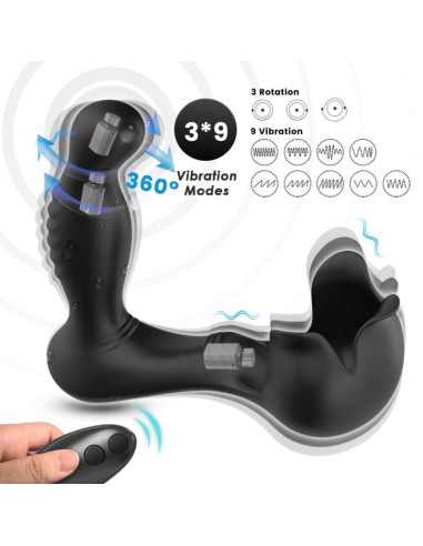 VIBROMASSEUR ANAL SURROUND ET STIMULATEUR TESTICULE TÉLÉCOMMANDÉ