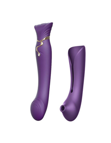 ENSEMBLE VIBRO QUEEN ET GAINE CLITORIS VIOLET