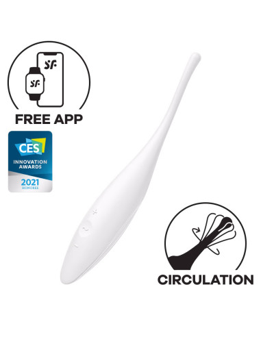 STIMULATEUR CLIT TWIRLING JOY BLANC