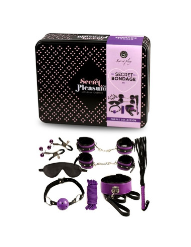 KIT SECRET BONDAGE SET 8PCS VIOLET