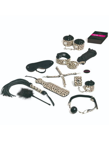 SET 13 ACCESSOIRES DE BONDAGE LEOPARD