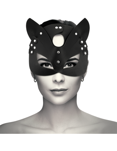 MASQUE AVEC OREILLES DE CHAT EN CUIR VEGAN