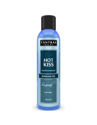 HUILE DE MASSAGE TANTRAS LOVE OIL HOT KISS 150 ML