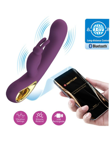 PRETTY LOVE - LIAM VIBRATEUR LAPIN ET STIMULATEUR DE POINT G VIOLET