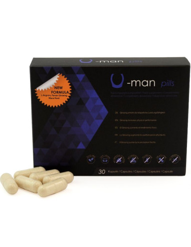 U-MAN AUGMENTE LA TAILLE DU PÉNIS ET LA PUISSANCE SEXUELLE - 30 CAPSULES