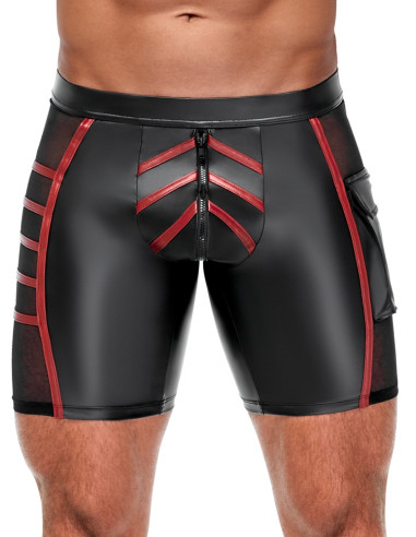 SHORT ORMETO AVEC ZIP Noir et Rouge