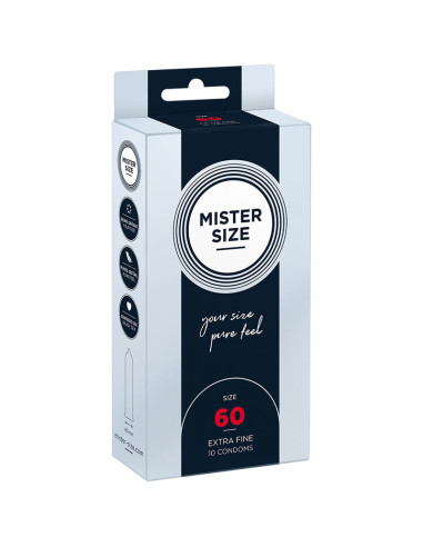 PRÉSERVATIF MISTER SIZE TAILLE XL 60 MM (10 UNITÉS)