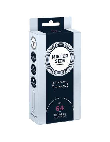 PRÉSERVATIF MISTER SIZE TAILLE XXL 64 MM (10 UNITÉS)