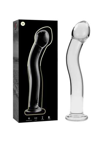 NEBULA SERIES BY IBIZA - MODÈLE 18 GODE EN VERRE BOROSILICATE CLAIR 18.5 CM -O- 3.5 CM