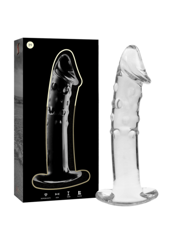 NEBULA SERIES BY IBIZA - MODÈLE 19 GODE EN VERRE BOROSILICATE CLAIR 18.5 CM -O- 4 CM