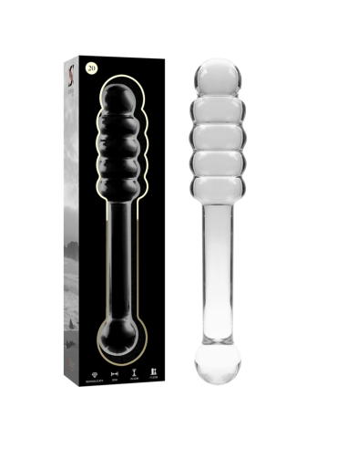 NEBULA SERIES BY IBIZA - MODÈLE 20 GODE EN VERRE BOROSILICATE CLAIR 20.5 CM -O- 3 CM