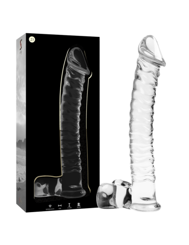 NEBULA SERIES BY IBIZA - MODÈLE 23 GODE EN VERRE BOROSILICATE CLAIR 21.5 CM -O- 4 CM