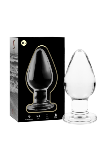 NEBULA SERIES BY IBIZA - PLUG ANAL MODÈLE 3 VERRE BOROSILICATE TRANSPARENT 11 CM -O- 5 CM